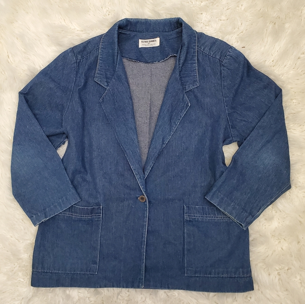 Alfred Dunner Longline Denim Blazer